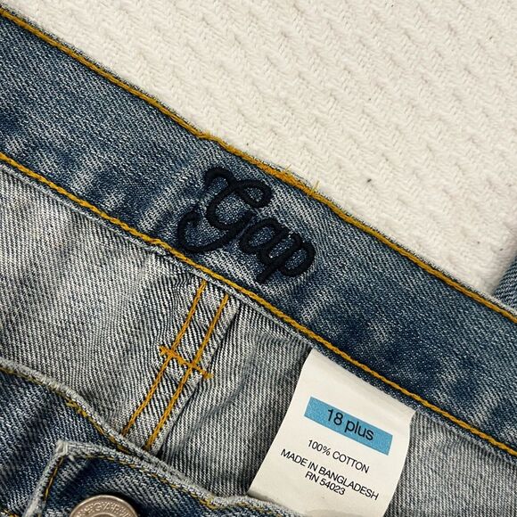 NWT Vintage Gap Kids/Junior’s Y2K Mid-rise Flare Blue Denim Jeans Size 18+ - Picture 3 of 7